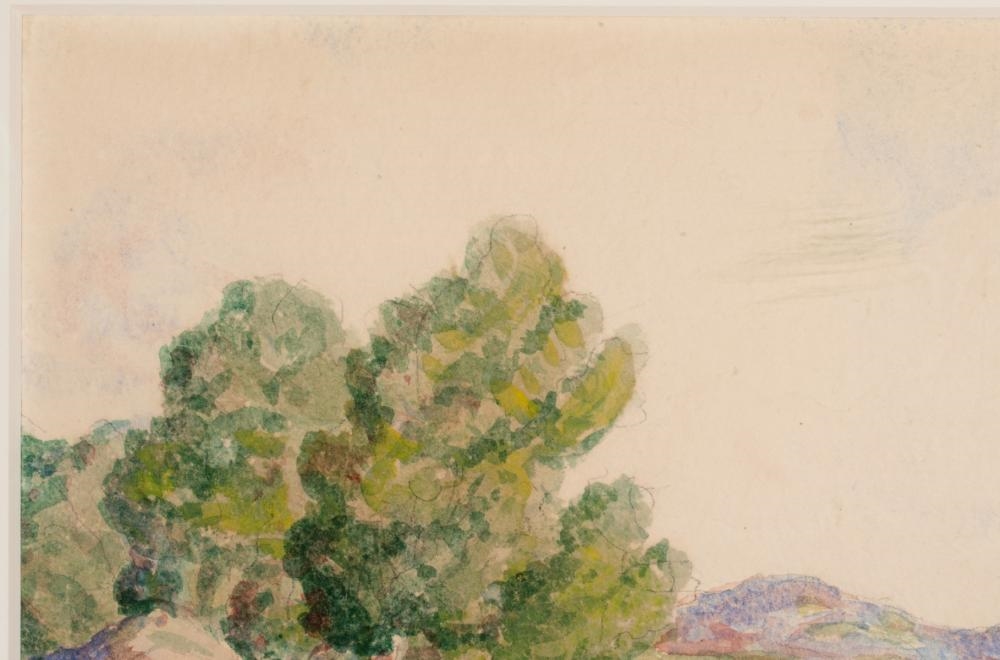 Artwork by Birger Sandzén, Glimpse of Smoky River, Made of Watercolor