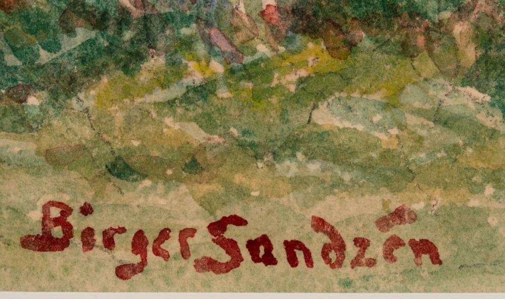 Artwork by Birger Sandzén, Glimpse of Smoky River, Made of Watercolor