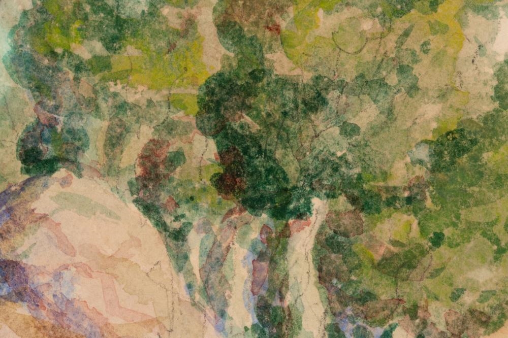 Artwork by Birger Sandzén, Glimpse of Smoky River, Made of Watercolor