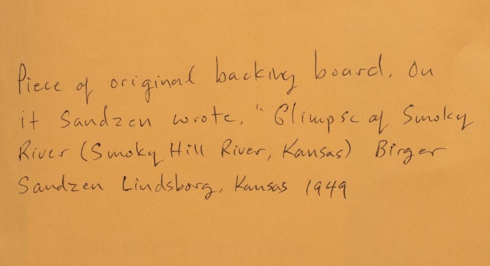 Artwork by Birger Sandzén, Glimpse of Smoky River, Made of Watercolor