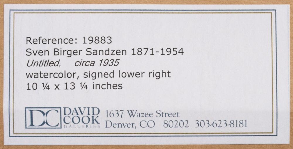 Artwork by Birger Sandzén, Glimpse of Smoky River, Made of Watercolor