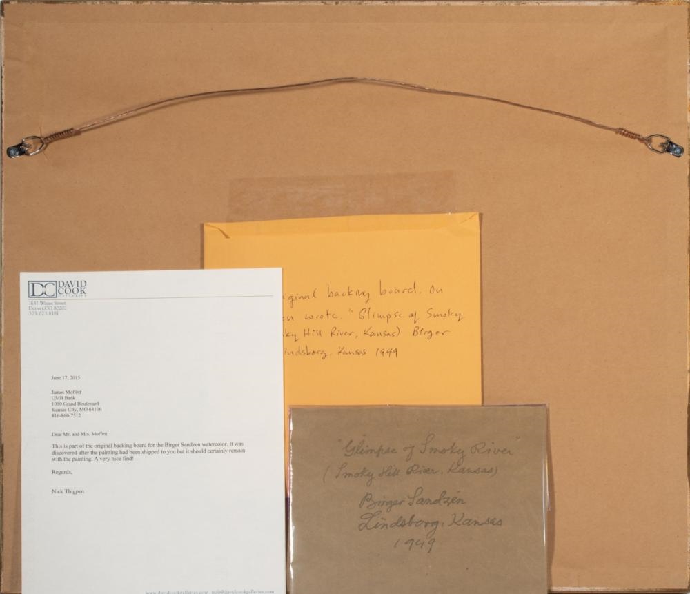 Artwork by Birger Sandzén, Glimpse of Smoky River, Made of Watercolor