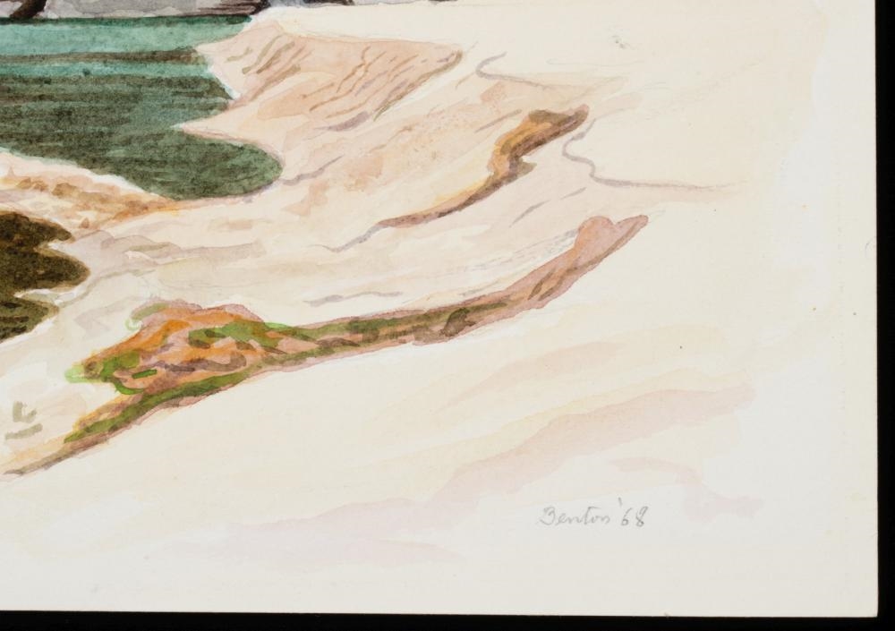 Artwork by Thomas Hart Benton‏, OZARKS WATERCOLOR STUDY, Made of Watercolor