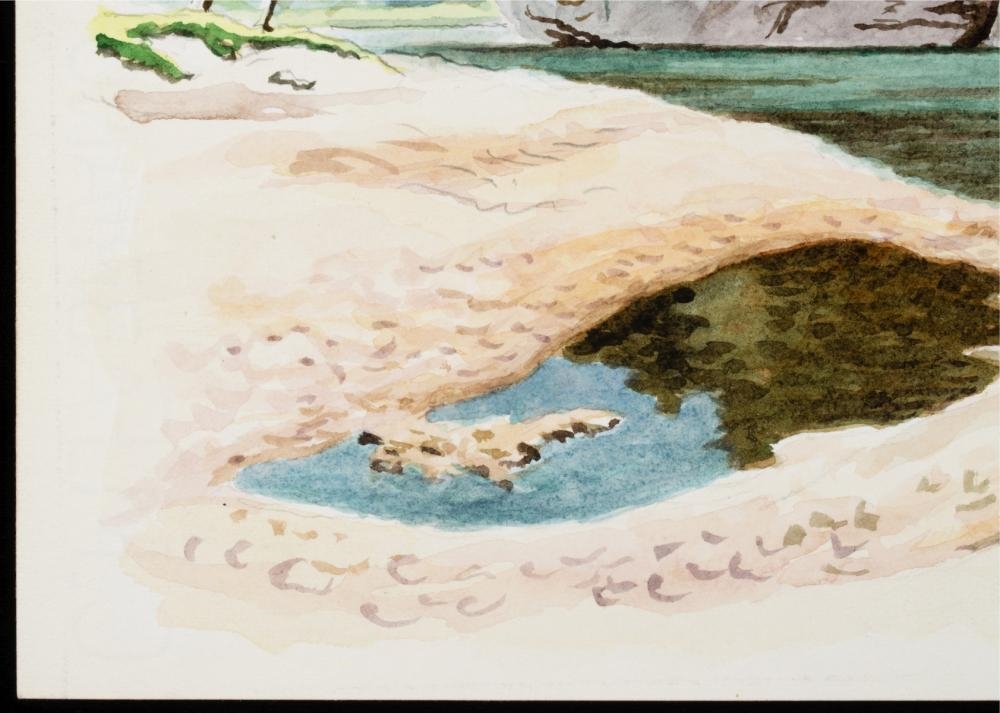 Artwork by Thomas Hart Benton‏, OZARKS WATERCOLOR STUDY, Made of Watercolor