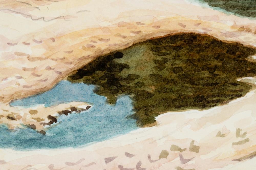 Artwork by Thomas Hart Benton‏, OZARKS WATERCOLOR STUDY, Made of Watercolor