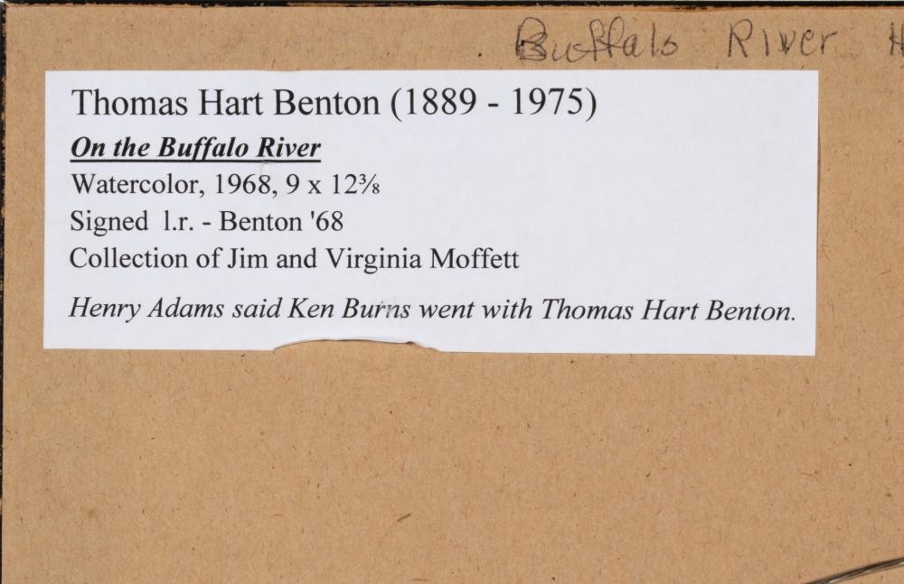 Artwork by Thomas Hart Benton‏, OZARKS WATERCOLOR STUDY, Made of Watercolor
