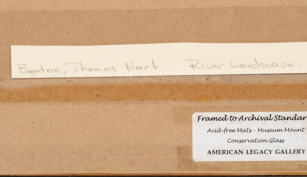 Artwork by Thomas Hart Benton‏, OZARKS WATERCOLOR STUDY, Made of Watercolor