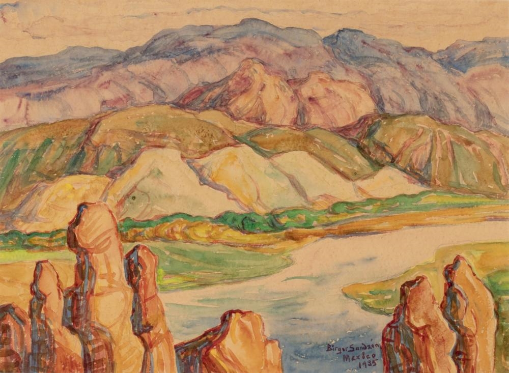 Artwork by Birger Sandzén, Untitled, Made of Watercolor