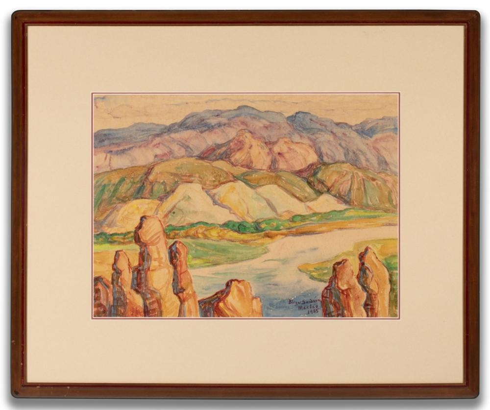 Artwork by Birger Sandzén, Untitled, Made of Watercolor