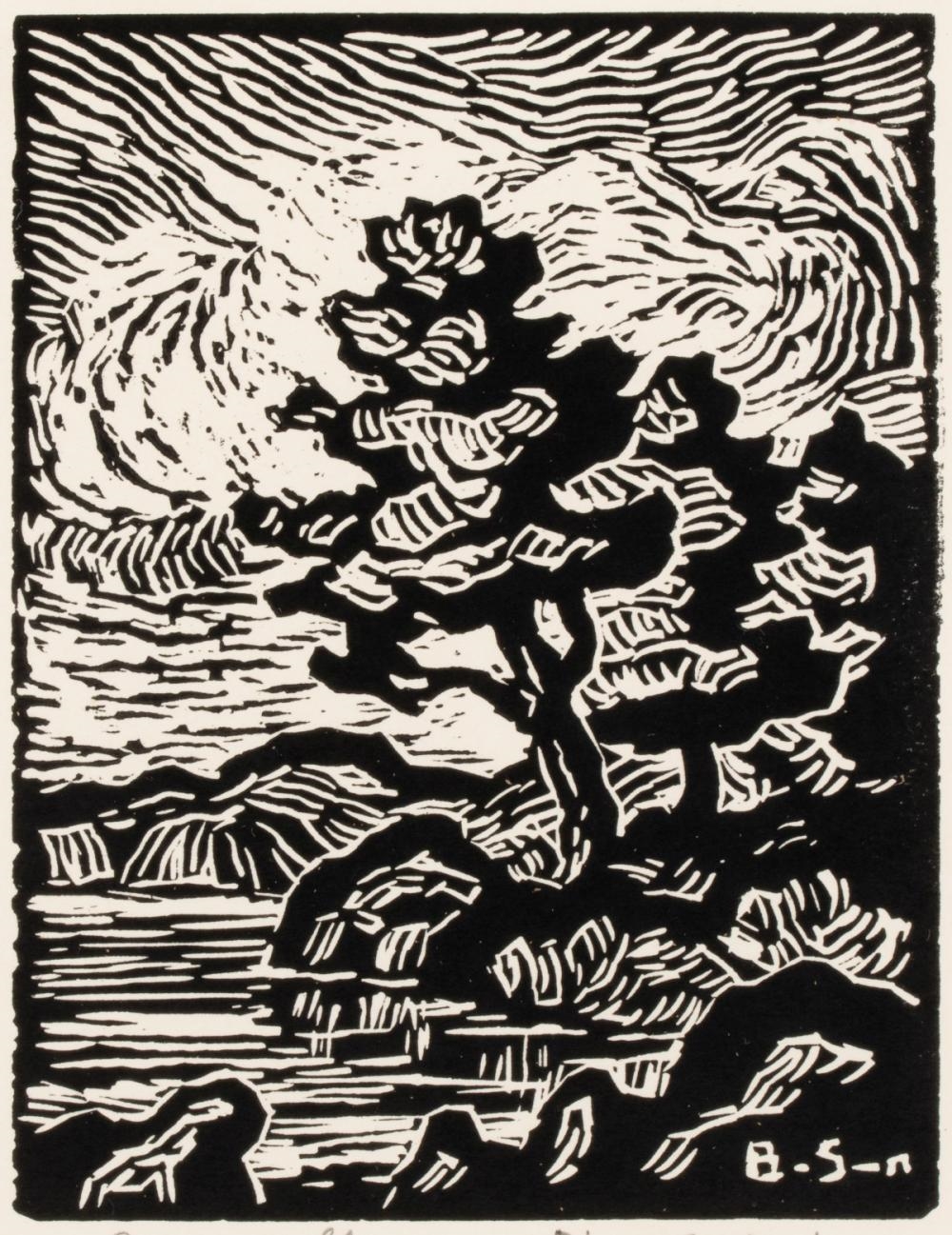 Artwork by Birger Sandzén, Colorado Stream, Made of Linocut