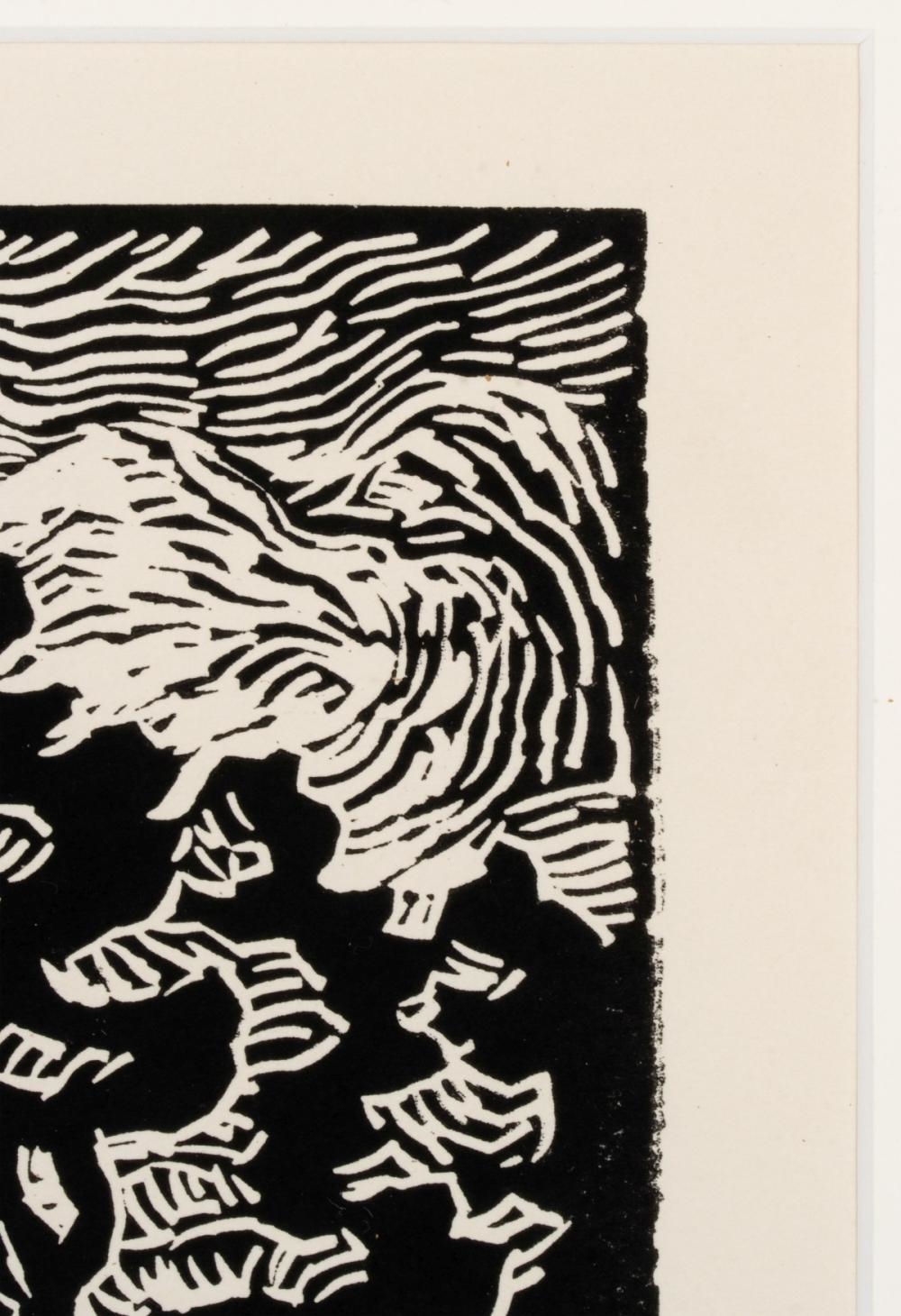 Artwork by Birger Sandzén, Colorado Stream, Made of Linocut