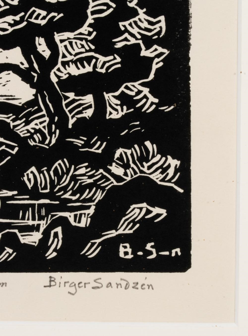 Artwork by Birger Sandzén, Colorado Stream, Made of Linocut