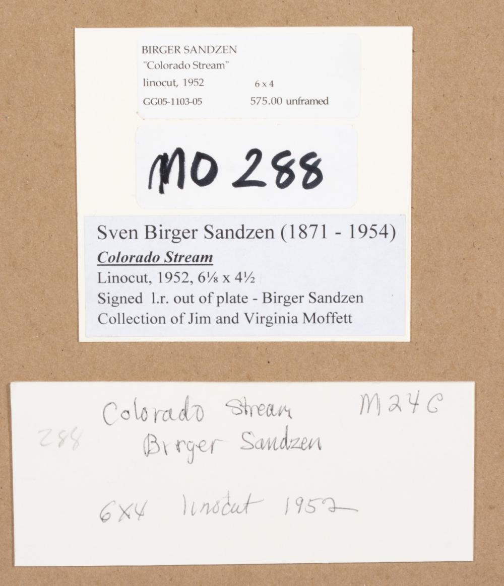Artwork by Birger Sandzén, Colorado Stream, Made of Linocut