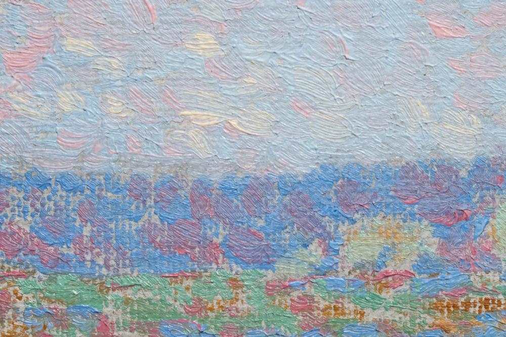 Artwork by Birger Sandzén, Western Kansas Late Evening, Made of Oil On Canvas