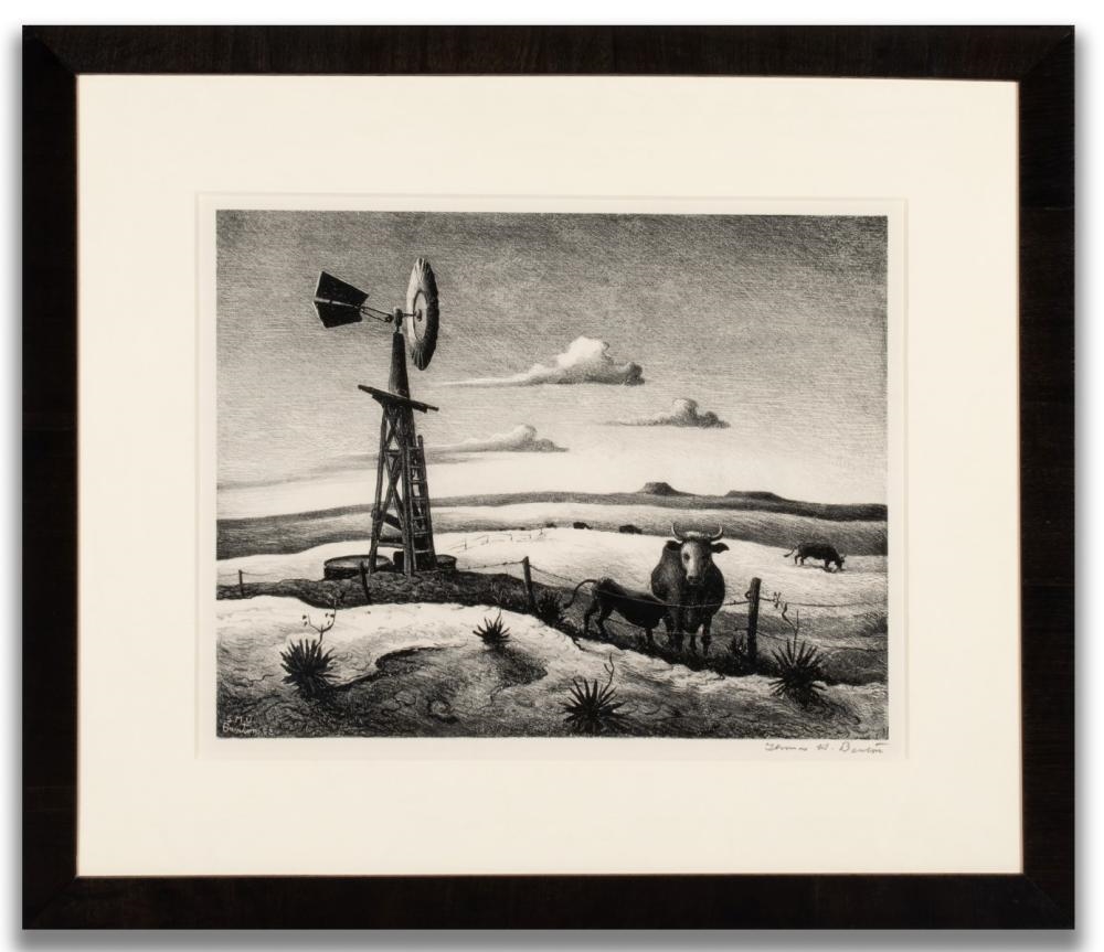 Artwork by Thomas Hart Benton‏, West Texas, Made of Lithograph