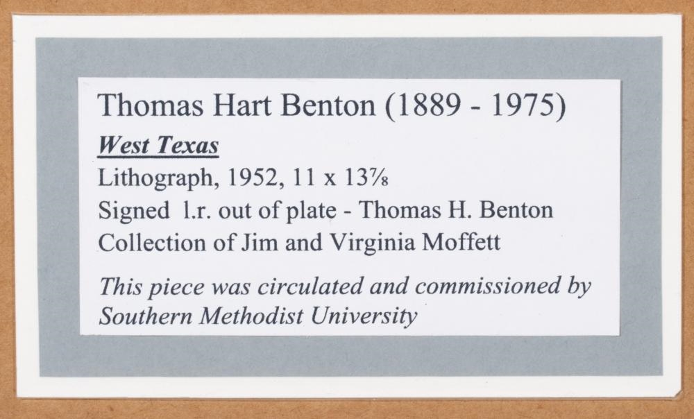 Artwork by Thomas Hart Benton‏, West Texas, Made of Lithograph