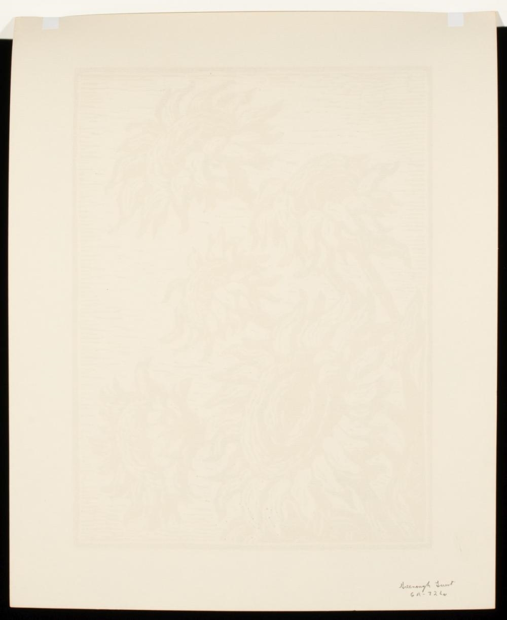 Artwork by Birger Sandzén, Sunflowers, Made of Linocut