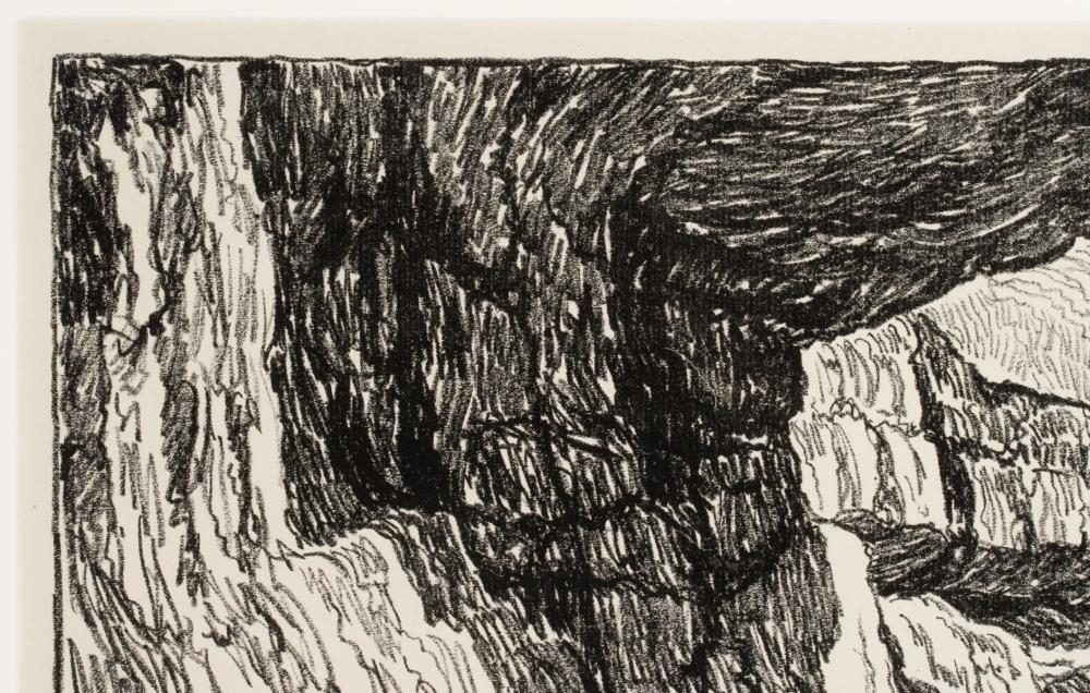 Artwork by Birger Sandzén, In the Black Canyon, Made of Lithograph