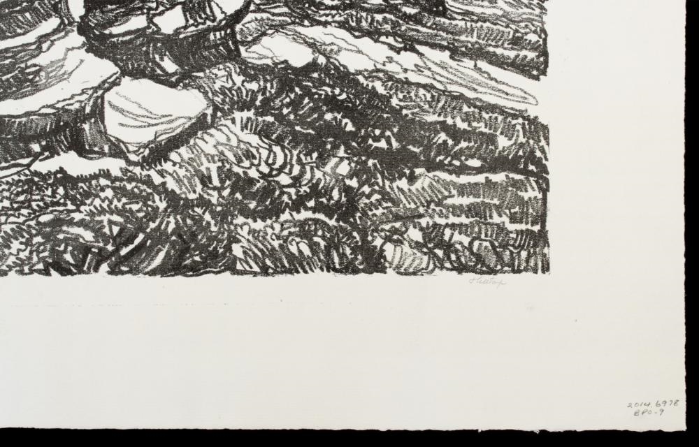 Artwork by Birger Sandzén, Hilltop, Made of Lithograph