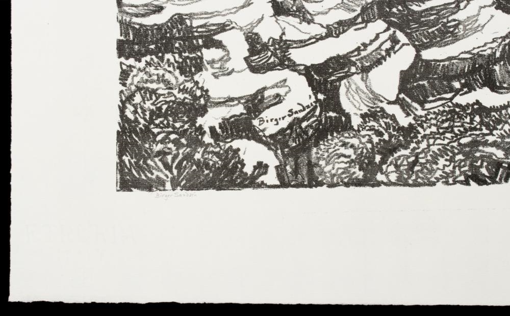 Artwork by Birger Sandzén, Hilltop, Made of Lithograph