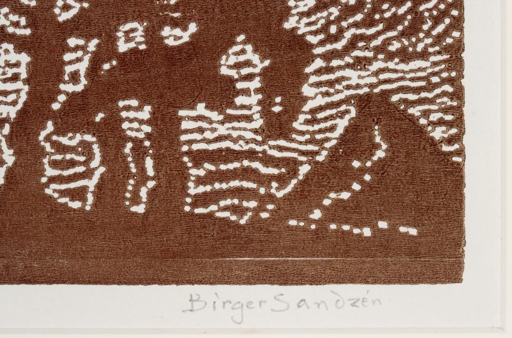 Artwork by Birger Sandzén, Nocturne, Made of Woodblock