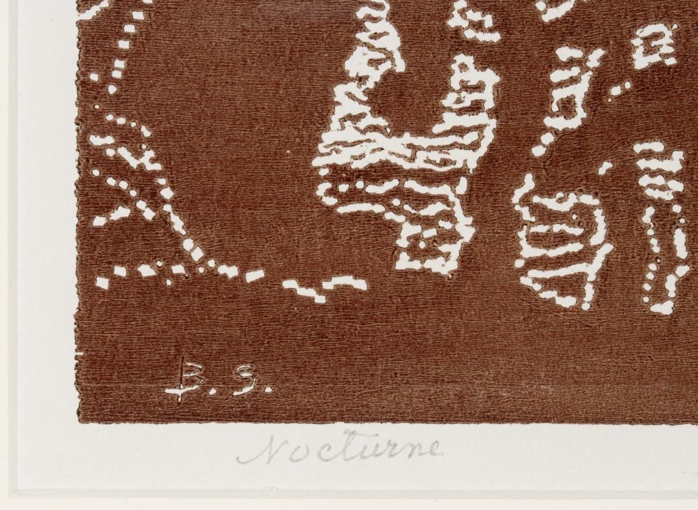 Artwork by Birger Sandzén, Nocturne, Made of Woodblock