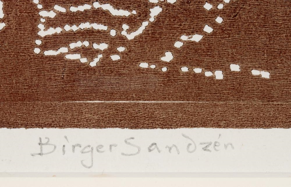 Artwork by Birger Sandzén, Nocturne, Made of Woodblock