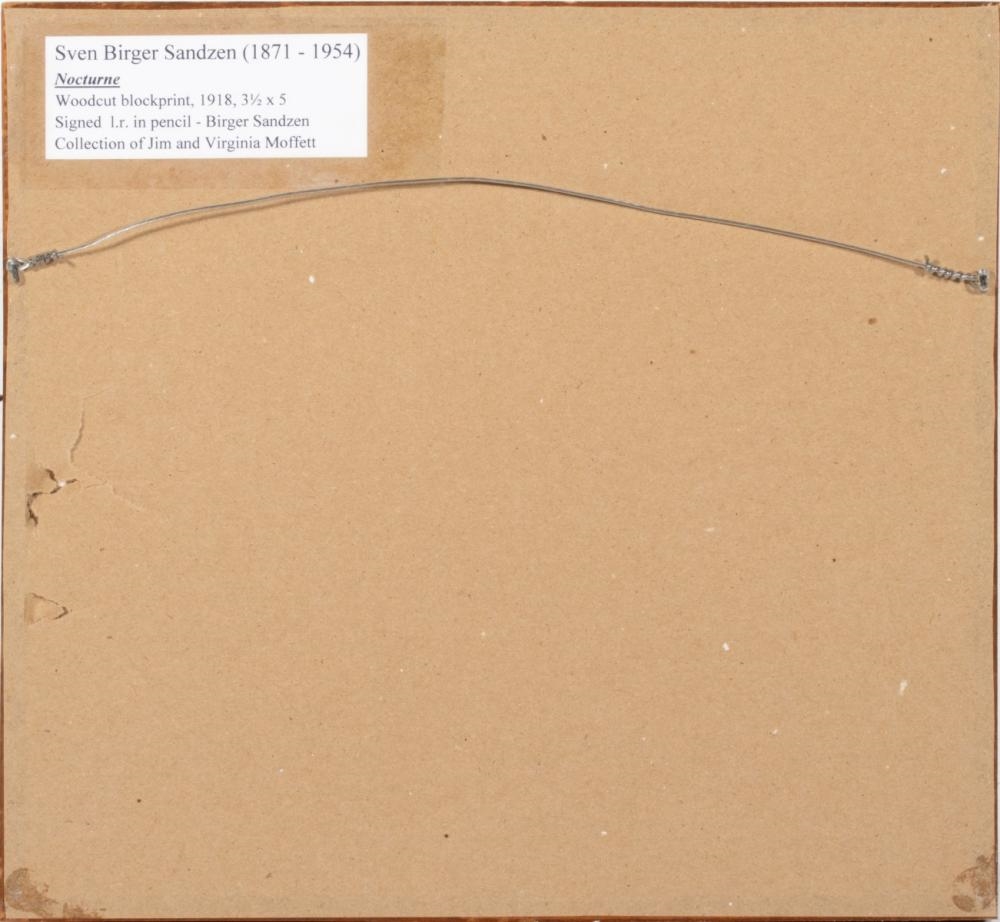 Artwork by Birger Sandzén, Nocturne, Made of Woodblock