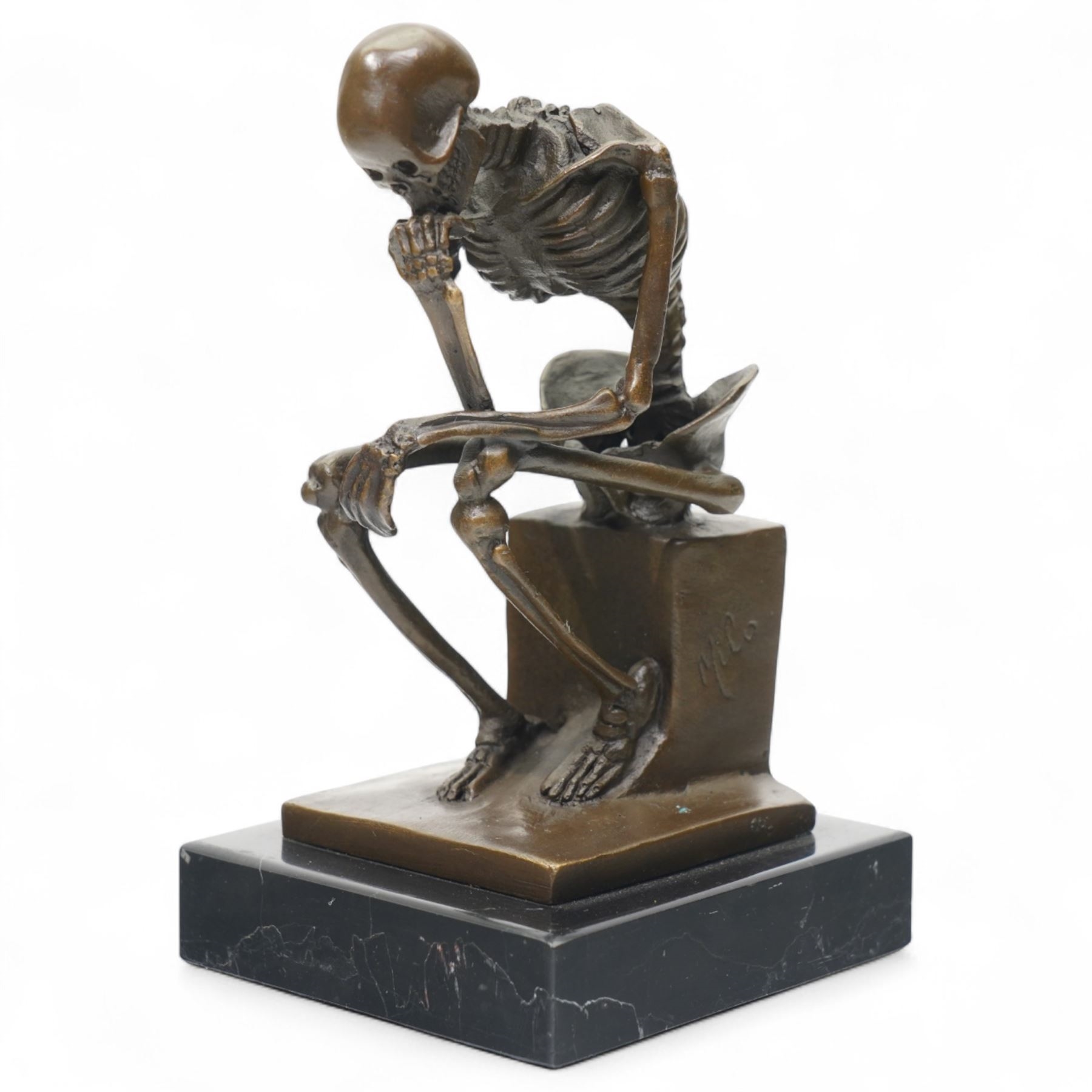Artwork by Miguel Fernando López (Milo), The Thinker, Made of Bronze