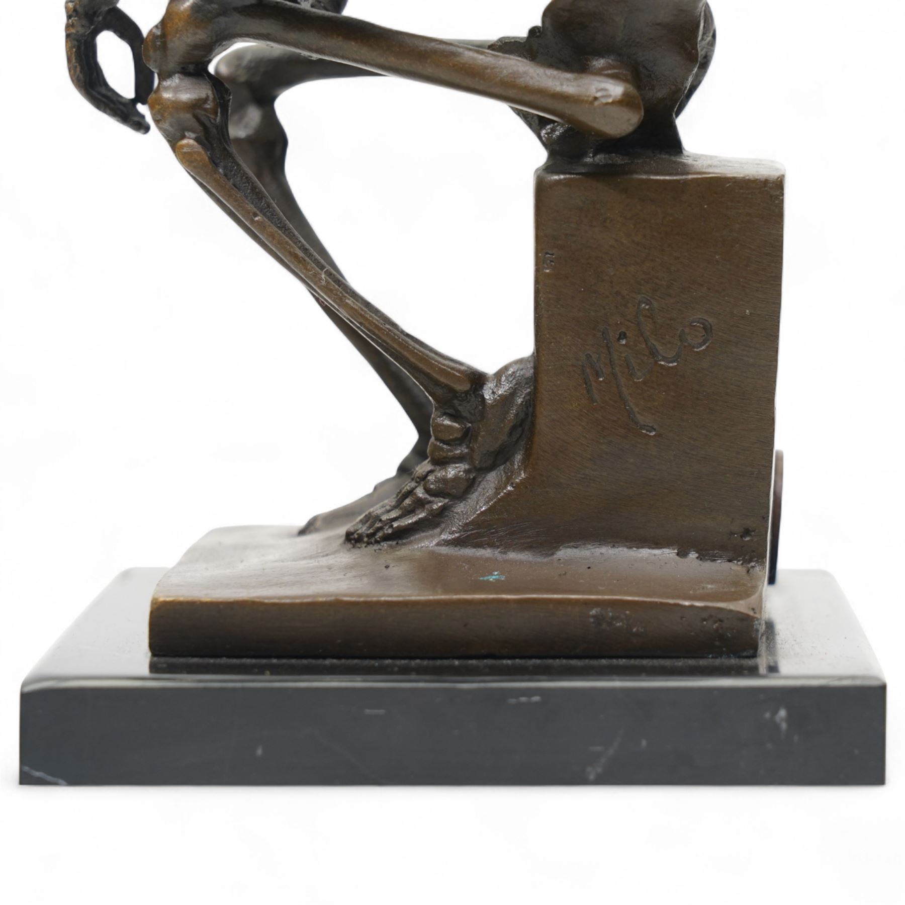 Artwork by Miguel Fernando López (Milo), The Thinker, Made of Bronze