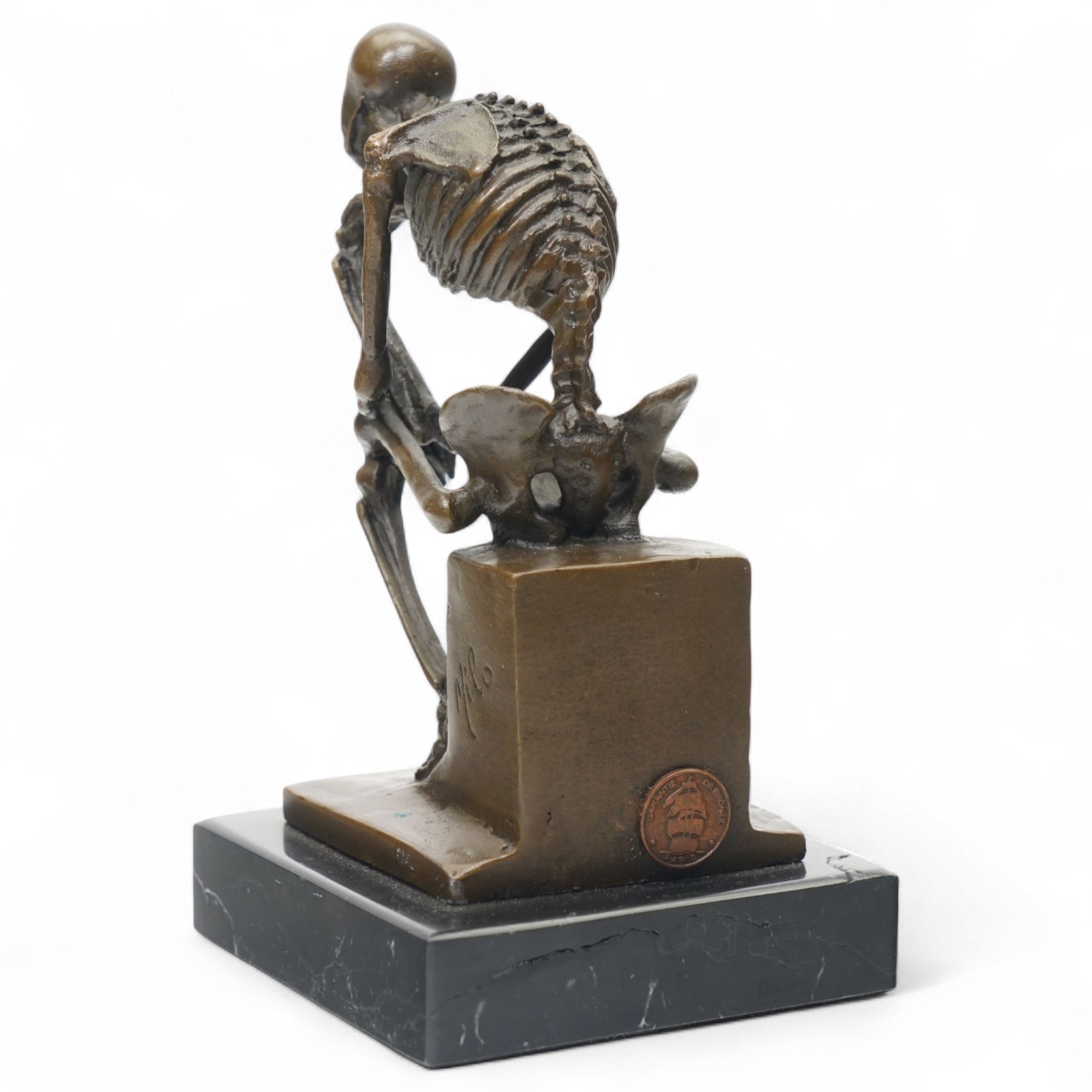 Artwork by Miguel Fernando López (Milo), The Thinker, Made of Bronze