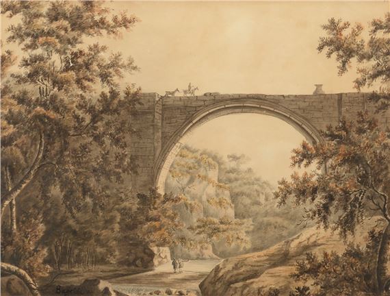 Landscape with figures - Giuseppe Pietro Bagetti