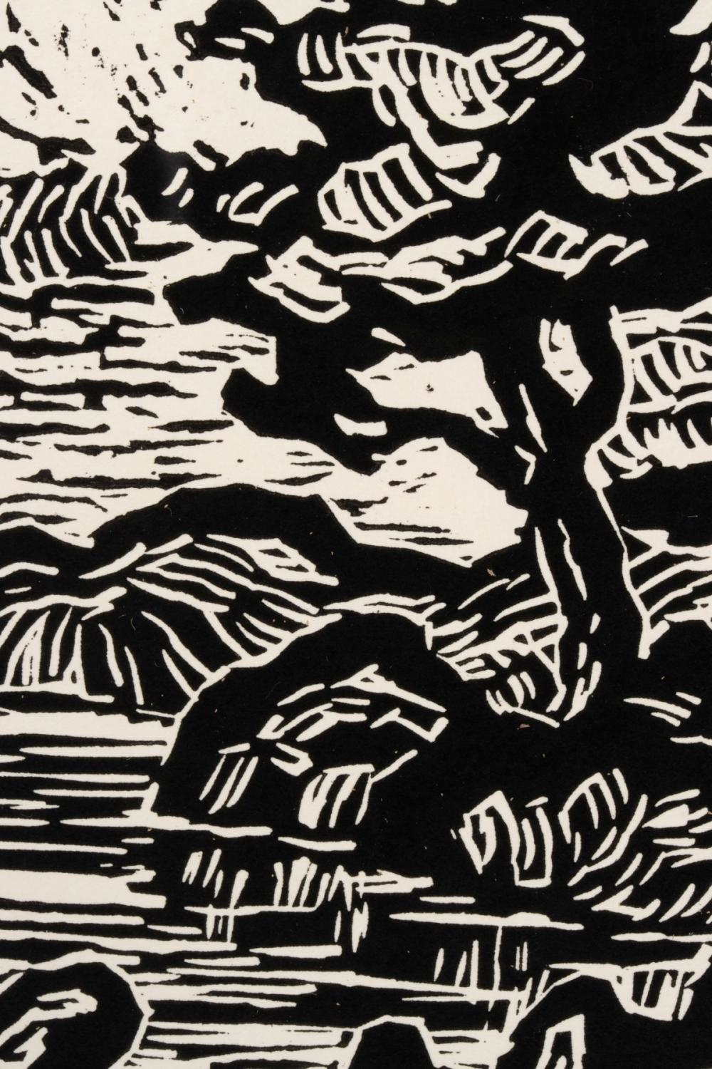 Artwork by Birger Sandzén, Colorado Stream, Made of Linocut