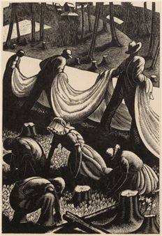 Weeding the Tobacco Seed Bed - Clare Leighton