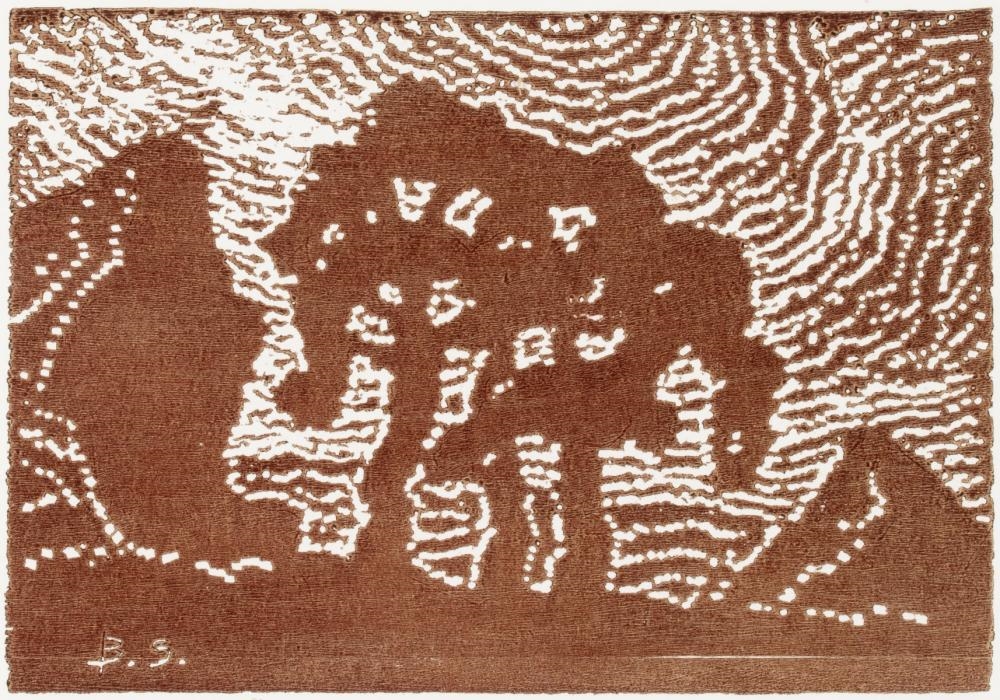 Artwork by Birger Sandzén, Nocturne, Made of Woodblock