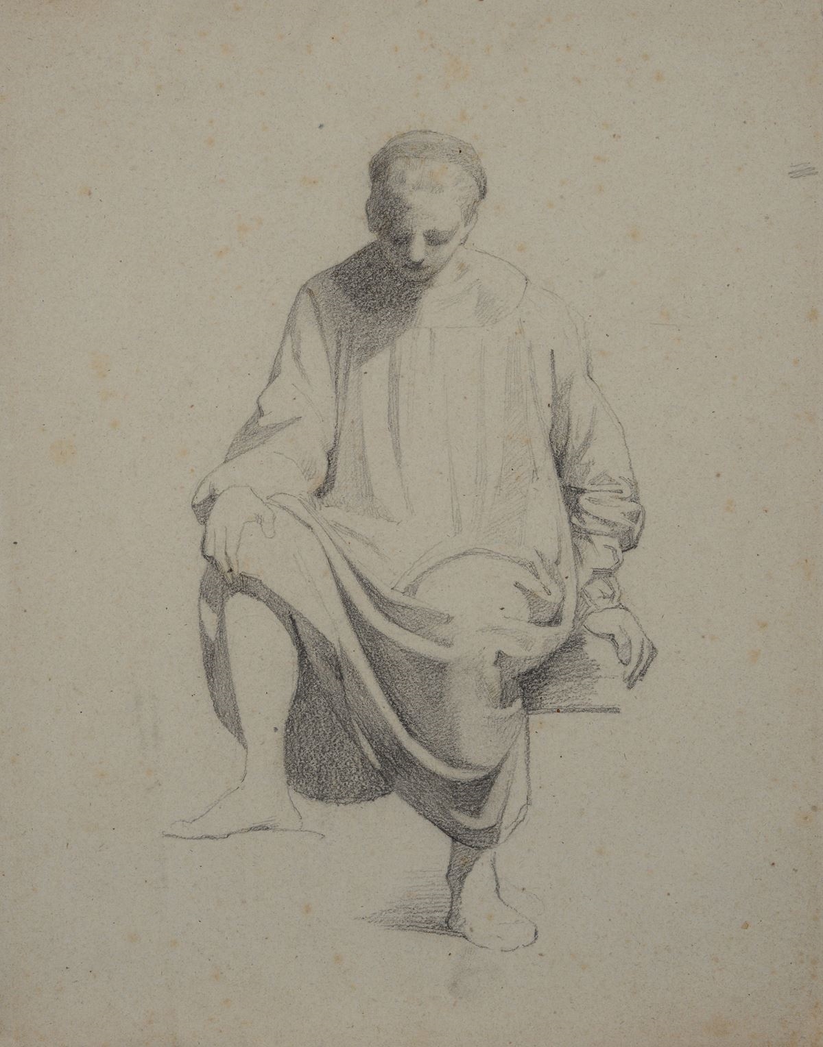 Artwork by Raffaello Sernesi, Studio di figura, Made of pencil on paper