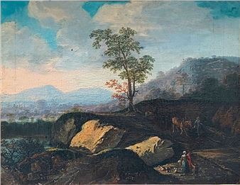 Peasants in a rocky landscape - Simon Duarte