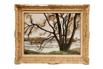 Painted landscape near Amboise - André Fougeron