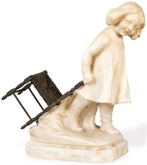 Niña Arrastrando una Silla - Dante Zoi