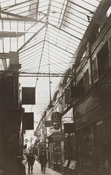 Artwork by Germaine Krull, Passage du Caire. Shower baths. Quai de l'Hôtel-de-ville and Pont Louis-Philippe. Playing the organ at the Pigalle theater. Paris, c. 1930, Made of Silver Prints
