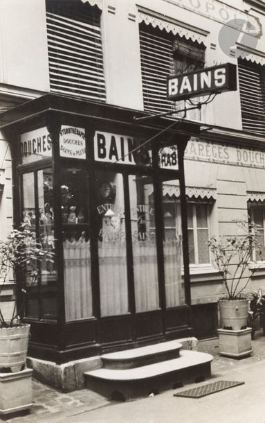 Artwork by Germaine Krull, Passage du Caire. Shower baths. Quai de l'Hôtel-de-ville and Pont Louis-Philippe. Playing the organ at the Pigalle theater. Paris, c. 1930, Made of Silver Prints