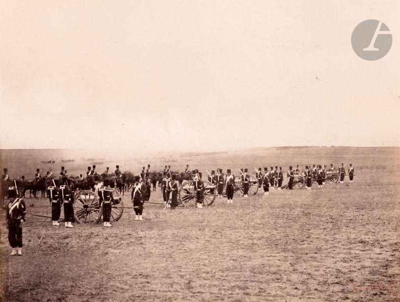 Artwork by Gustave le Gray, Memories of the Châlons camp to General Manèque, Made of Albumen Prints From Collodion Glass Negatives