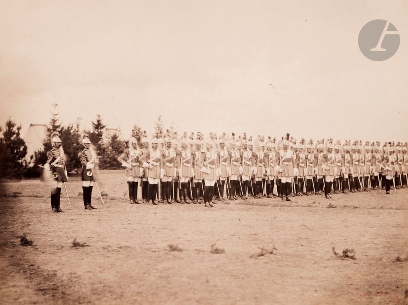Artwork by Gustave le Gray, Memories of the Châlons camp to General Manèque, Made of Albumen Prints From Collodion Glass Negatives