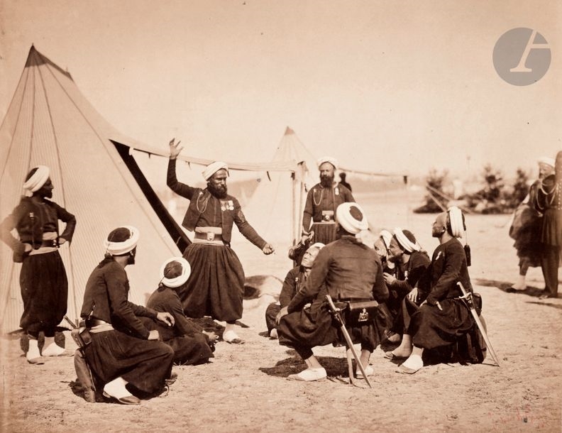 Artwork by Gustave le Gray, Memories of the Châlons camp to General Manèque, Made of Albumen Prints From Collodion Glass Negatives