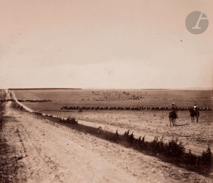 Artwork by Gustave le Gray, Memories of the Châlons camp to General Manèque, Made of Albumen Prints From Collodion Glass Negatives