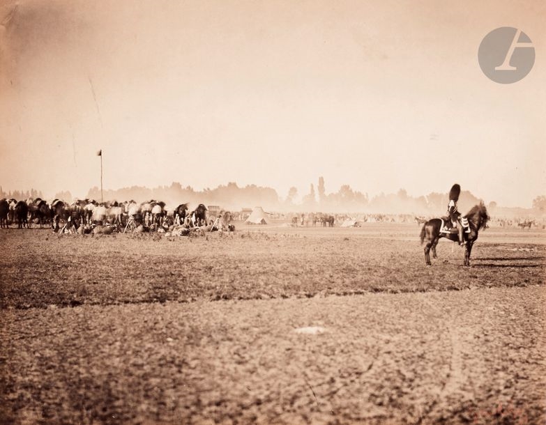 Artwork by Gustave le Gray, Memories of the Châlons camp to General Manèque, Made of Albumen Prints From Collodion Glass Negatives