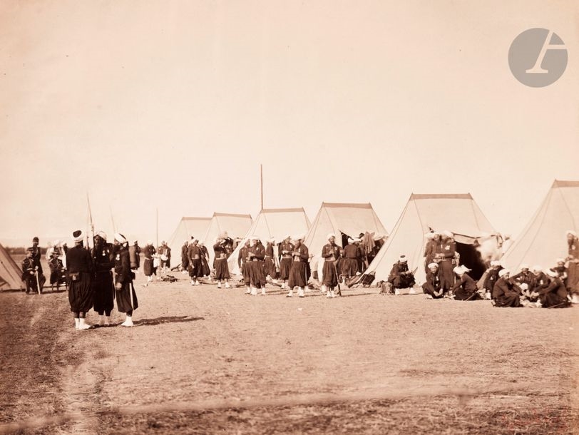 Artwork by Gustave le Gray, Memories of the Châlons camp to General Manèque, Made of Albumen Prints From Collodion Glass Negatives