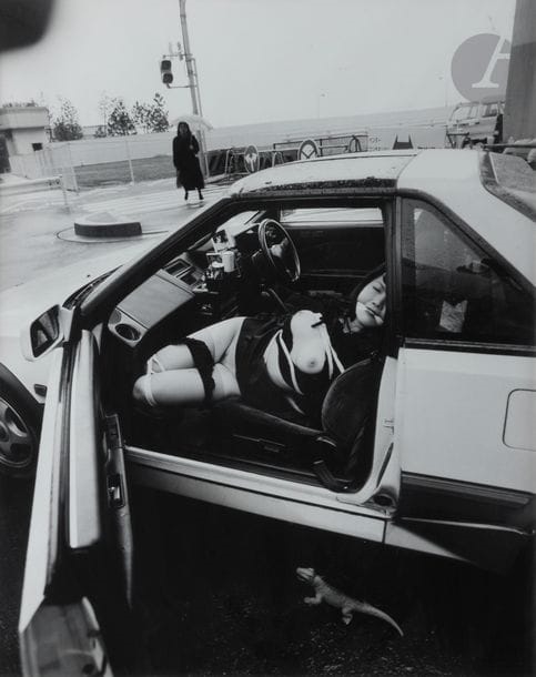 Artwork by Nobuyoshi Araki, Untitled [Bondage - Woman in a Car, Made of Vintage Silver Print