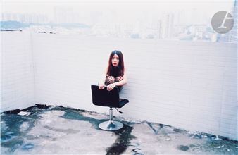 Untitled [Woman with chair - Ren Hang