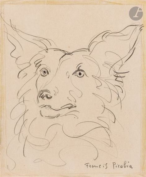 Dog head - Francis Picabia
